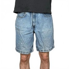 VINTAGE 90S LEVIS 545 LOOSE BAGGY DENIM JEAN SHORTS LIGHT WASH SKATER MENS 34