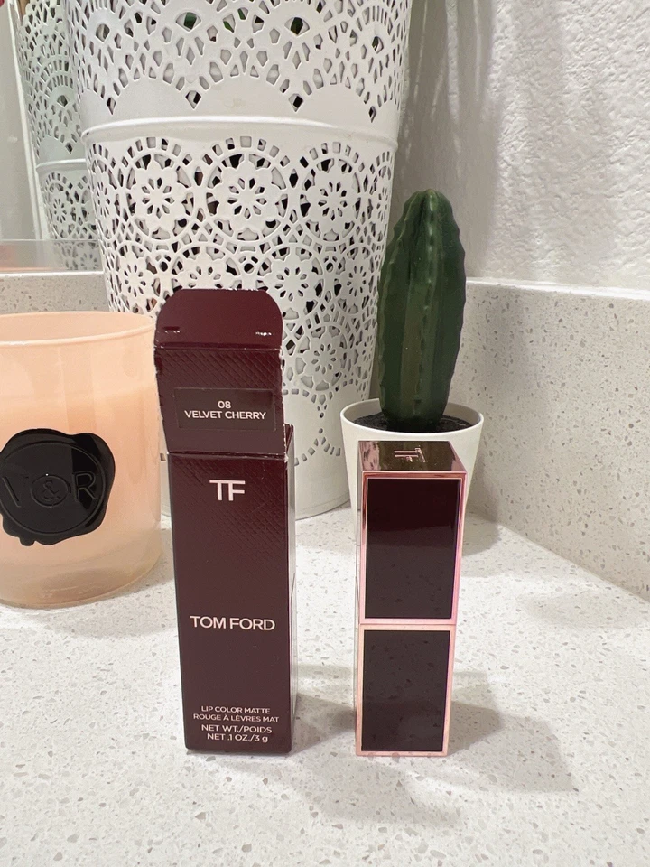 Tom Ford Cherries Collection Lip Color Matte ~ 08 VELVET CHERRY ~0.1oz/3g Full S - Image 3 of 3