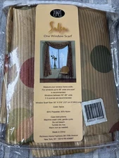 SCARF VALANCE 50 x 216" Salsa Spice LINENS N THINGS NOS Pack of 1 Stripes Dots