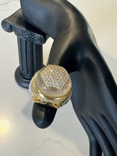 Angélique de Paris Casino Royale Cocktail Ring 18K Gold Plated Crystal Sz 5.75 Angélique de Paris Casino Royale Cocktail Ring 18K Gold Plated Crystal Sz 5.75