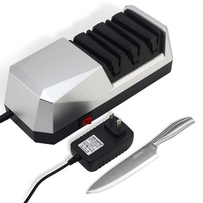 JOVANT Electric Knife Sharpener with 3-step Sharpening System and Diamond Abrasi