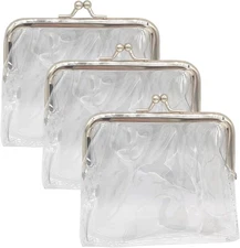 3 Pieces Clear Coin Purse，Transparent Change Purse，Jelly Wallets ，PVC... 