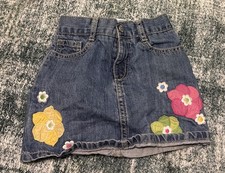 Girls Gymboree 5 Elastic Backed Showers Of Flowers Jean Skort 2012