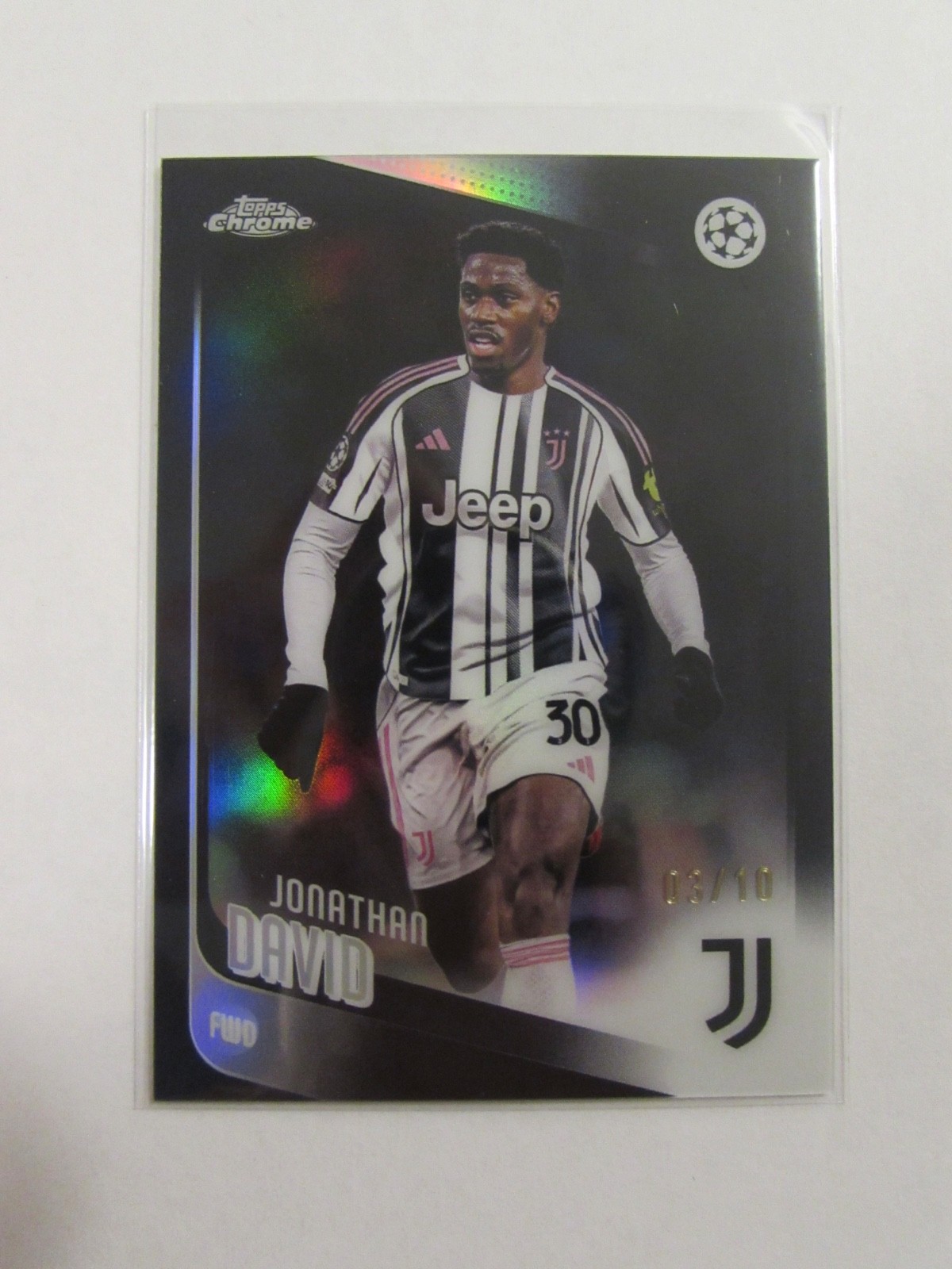 25-26 Topps Chrome UEFA - Jonathan David - #17 Black /10 