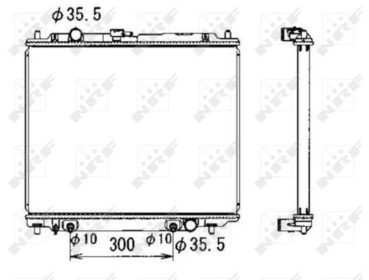 Kühler Motor Kühlrippen gelötet 588 - 500 mm Alu NRF für MITSUBISHI PAJERO - Bild 5