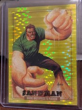 2024 Marvel Masterpieces 1992 Platinum Seismic Gold SSP #77 Sandman Nice /92
