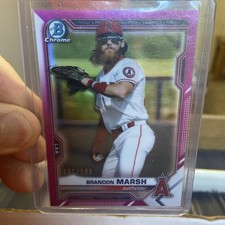 2021 Bowman - Chrome Prospects Brandon Marsh BCP-112 Fuchsia Refractor /199 (RC)