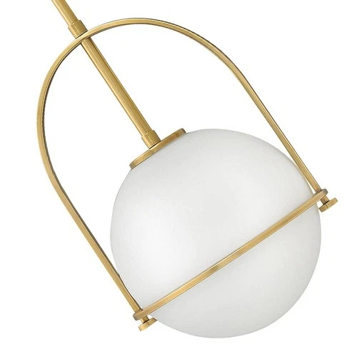 Hinkley Somerset 11 1/2" Heritage Brass White Orb Globe Mini Pendant - Picture 10 of 10