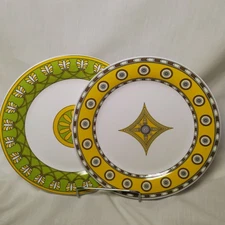 Assyrian Heritage Plate Set (2012) – Pair of 8” Decorative Art Plates 🌼✨