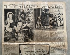 The Life of Our Lord Charles Dickens Original Newspapers 1934 Rochester NY