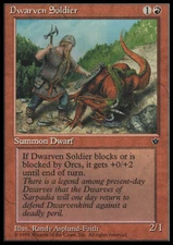 Magic the Gathering MTG Dwarven Soldier (53b) Fallen Empires   MP