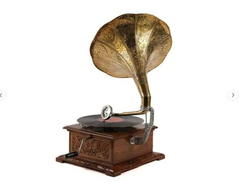Antique HMV Gramophone Fully Functional Working Phonograph, win-up record player - Picture 3 of 6