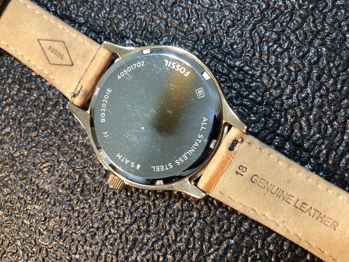 Fossil Rose Gold Tan Leather Strap Multifunction Women\'s Watch New Battery Fossil Rose Gold Tan Leather Strap Multifunction Women main image 2