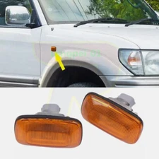 A Pair For TOYOTA LAND CRUISER 90 100 LH+RH Side Marker Turn Signal Lamp