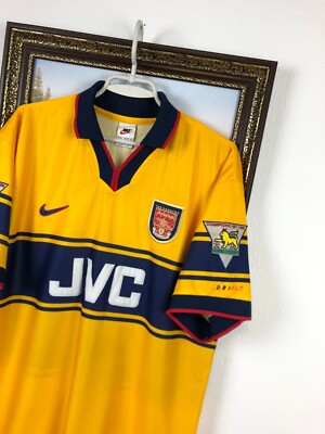 Arsenal Away football shirt 1997 Soccer #98 Double Jersey Nike