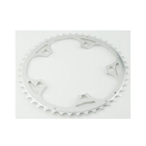 Plateau route 53 dents argent alize 130mm pour transmission Shimano fluide