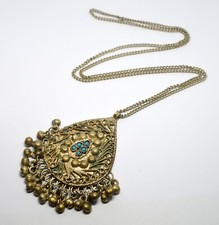 ANTIUQE TRIBAL REGIONAL BLUE TURQUOISE ETHNIC BLIUE TURQUOISE NECKLACE
