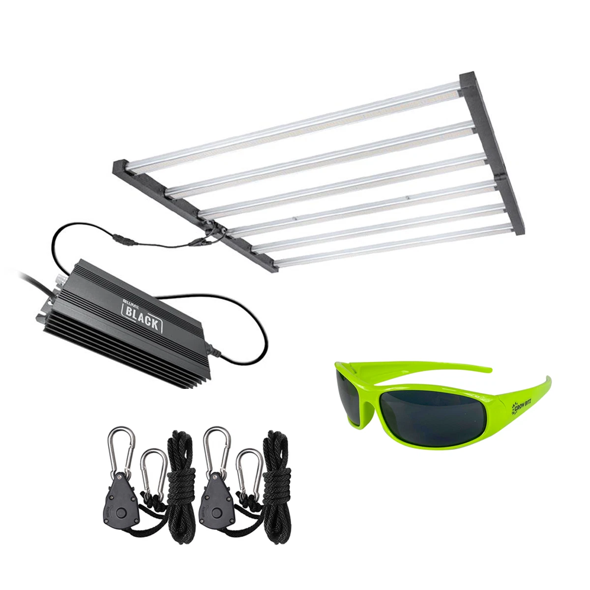Hydroponics Lumii Black 720w Full Spectrum LED Grow Light Removable Power Supply