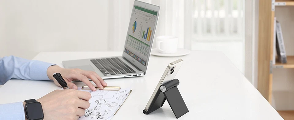 Olde Fly Shop Foldable desk Stand, Cell Phone, Tablet Non-Slip Rubber Pad - Image 4 of 4