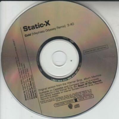 Static-X: Cold: Mephisto Odyssey Remix PROMO MUSIC AUDIO CD electronic rock 2002