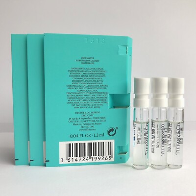 3 x Tiffany & Co. Eau de Parfum EDP Spray Sample 1.2ml each | eBay