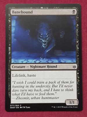 Magic The Gathering WAR OF THE SPARK BANEHOUND black card MTG | eBay UK