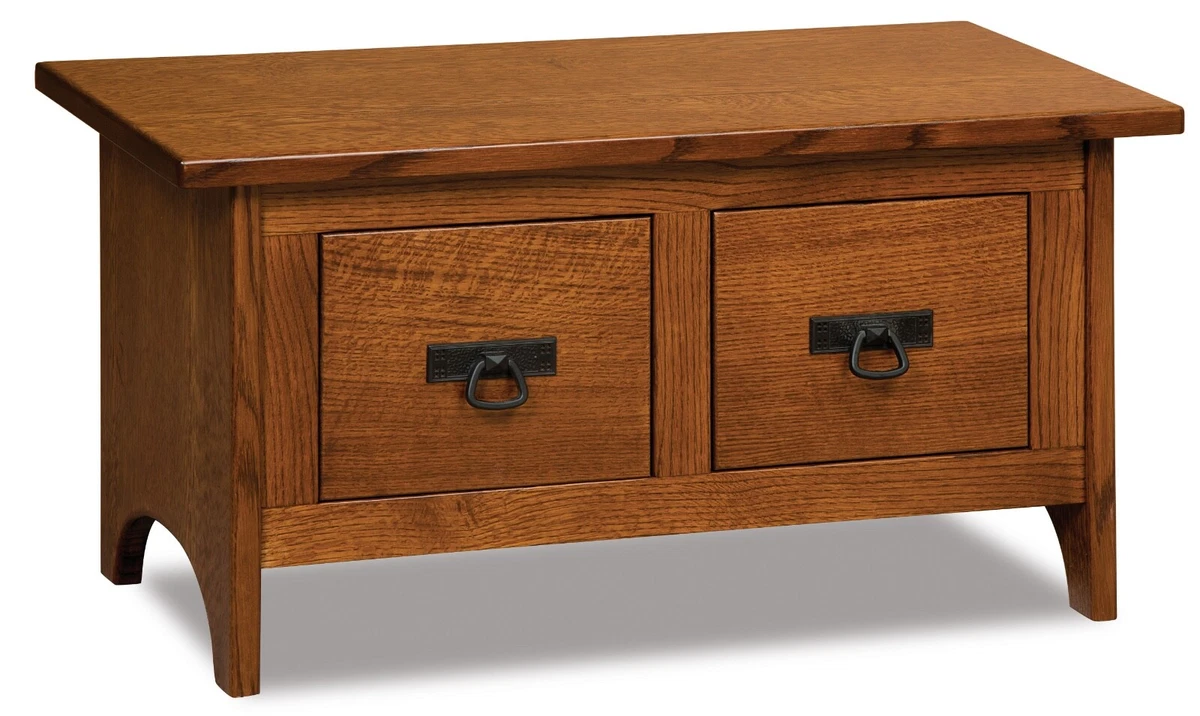 Amish oak online storage bench