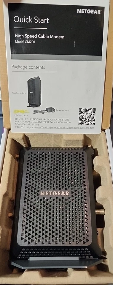 NETGEAR CM700-100NAS High Speed Cable Modem DOCSIS 3.0 32x8 Xfinity Spectrum Cox - Image 2 of 3