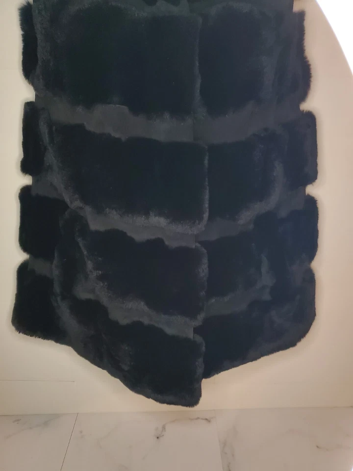 Chaleco de piel de conejo embudo Diane von Furstenberg talla S Foto 4 de 4