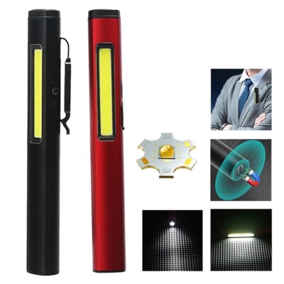 Tragbare Mini COB LED Stift Lampe Taschenlampe - Wiederaufladbare Arbeitstaschenlampe mit Magnet