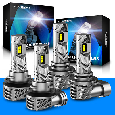 NOVSIGHT 9005 H11 Combo LED Headlight Bulbs Kit Conversion Kit H/L Beam White