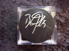 Barret Jackman Autographed Signed Blank Black Hockey Puck 053