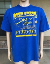 Vintage 90s Deer Creek Dam Days 5 Mile Run T Shirt Jerzees USA Made Size XL