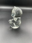 Fenton Bear Art Glass Sitting Crystal Clear Figurine Paperweight 3.5" — photo 5