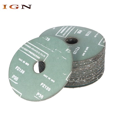 36 Grana 25Pack 5" x 7/8" Dischi per Levigare e Levigare in Fibra di Zirconia Resina - Foto 7 di 15