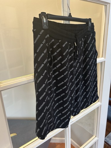 Pantaloncini lounge Michael KORS neri taglia small usati in ottime condizioni logo Spellout - Foto 3 di 10