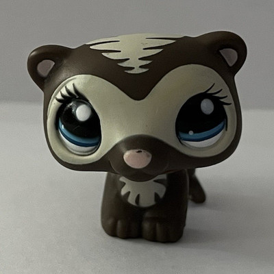 Littlest Pet shop LPS #1054 Brown Cream Frettchen