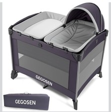 GEGOSEN Portable Baby Playard 4 in 1 Design, Foldable Baby Playpen with Removabl