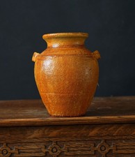 Vintage Studiokeramik Vase braun Strukturglasur rustikal Keramik