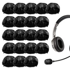 20Pcs Disposable Microphone Cover Mic Windscreen Covers Mini Size, Black