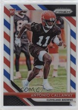 2018 Panini Prizm Rookie Red White & Blue Prizm Antonio Callaway #270 0nr3