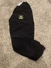 US ARMY APFU Pants Black  Gold PT Physical Fitness Unisex Size XS-Short NEW 