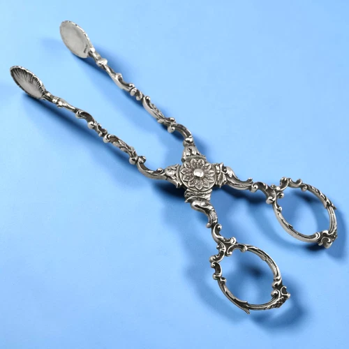 Rare Sterling Silver Gorham Sugar Serving Nips Tongs Elaborate Scroll pattern