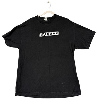Alstyle Shirt Mens XL Black Raceco USA Racing Graphic Tee Front Back Print