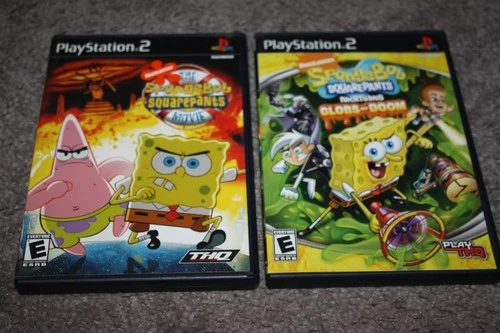 SpongeBob SquarePants: Globs of Doom & The Movie (Sony PlayStation 2) Black Labe