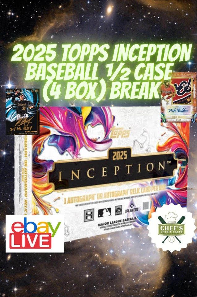 2025 TOPPS INCEPTION BASEBALL 1/2 CASE (4 BOX) BREAK #3