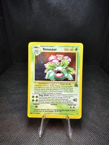 2000 Pokemon Promo 13 Venusaur Holo Black Star PSA 6 LP/NM Nice Foil!