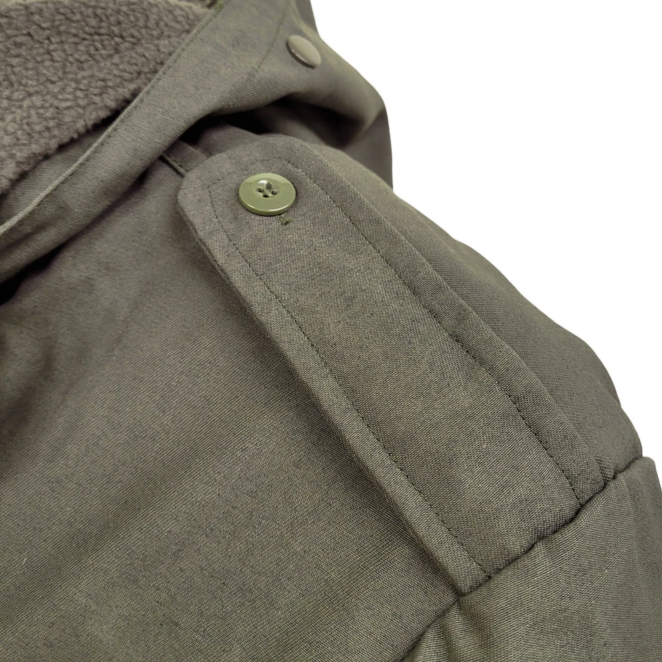 German Parka Army Military Style NATO Hooded Jacket Warm Lined Field Coat Olive - Image 4 of 4