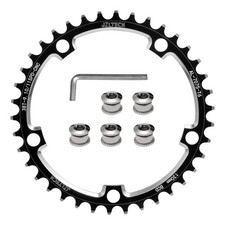 130BCD 38T-60T Road Bike Alloy Chainring 9-11 Speed Crank Ring w/ Bolts Wrench