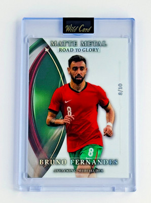 2026 Matte Metal World Cup Bruno Fernandes Jersey Match 8/10 Portugal Man United